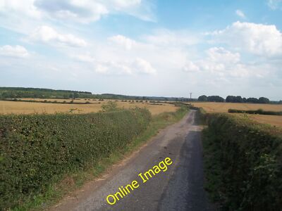 Foto 12x8 Fahrspur und Ackerfelder in der Nähe von Shirebrook Richtung o c2014