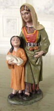 Personnage Crèche Paysanne et son enfant J. Mayo Del Prado Hauteur 11 cm