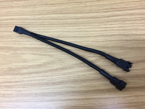 4 pin PWM Fan Y Splitter Black Sleeved Extension Cable 20cm - Shakmods UK Seller - Picture 3 of 6