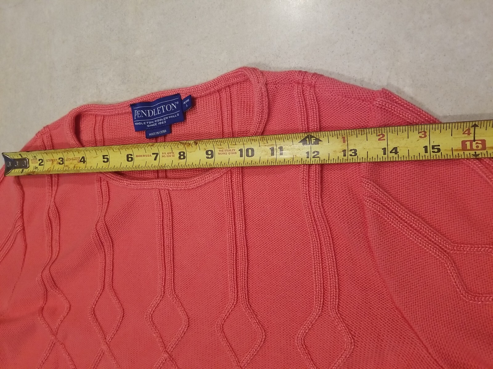 Pendleton Petite Large Cable Knit Long Sleeve Swe… - image 16