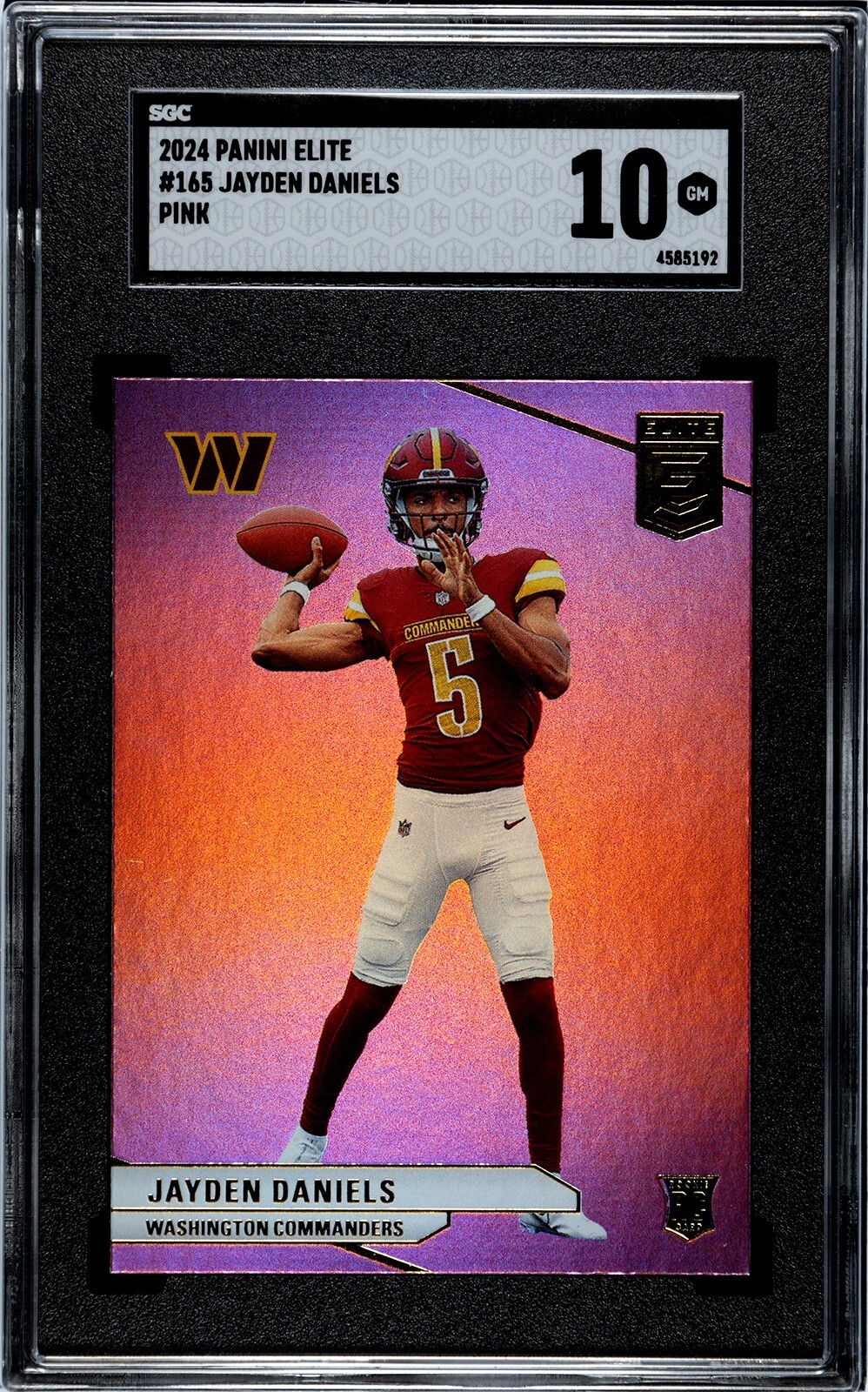 2024 Panini Elite Jayden Daniels Pink SGC 10