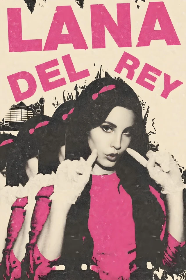 Lana Del Rey Poster Hot Pink HD