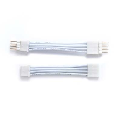 Litcessory 6-Speld narr Afgesneden Connector voor Philips Hue lightstrip Plus (4 Stuk, Wit - STANDARD 6-SPELD V3 / WiZ Lightstrip
