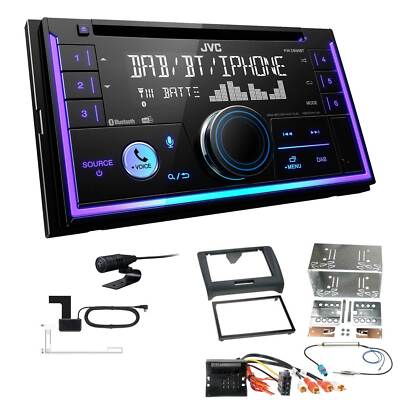 JVC KW-DB95BT Autoradio Bluetooth DAB+ für Audi TT 2006-2014 Vollaktiv Bose