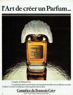 Werbung Advertising 820 1975 Damen Parfum Complice de François Coty