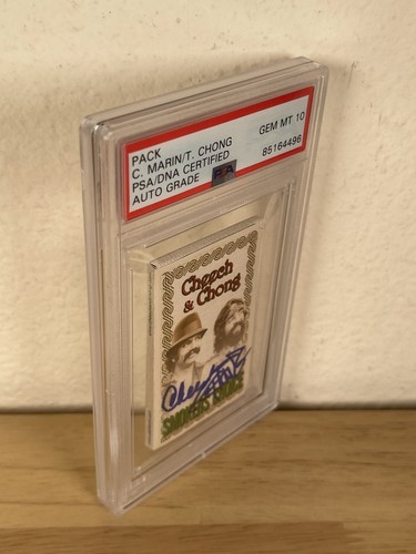 CHEECH Marin Tommy CHONG Signed WEED Rolling Papers PSA GEM MT 10 AUTO / BAS WIT - Picture 8 of 10