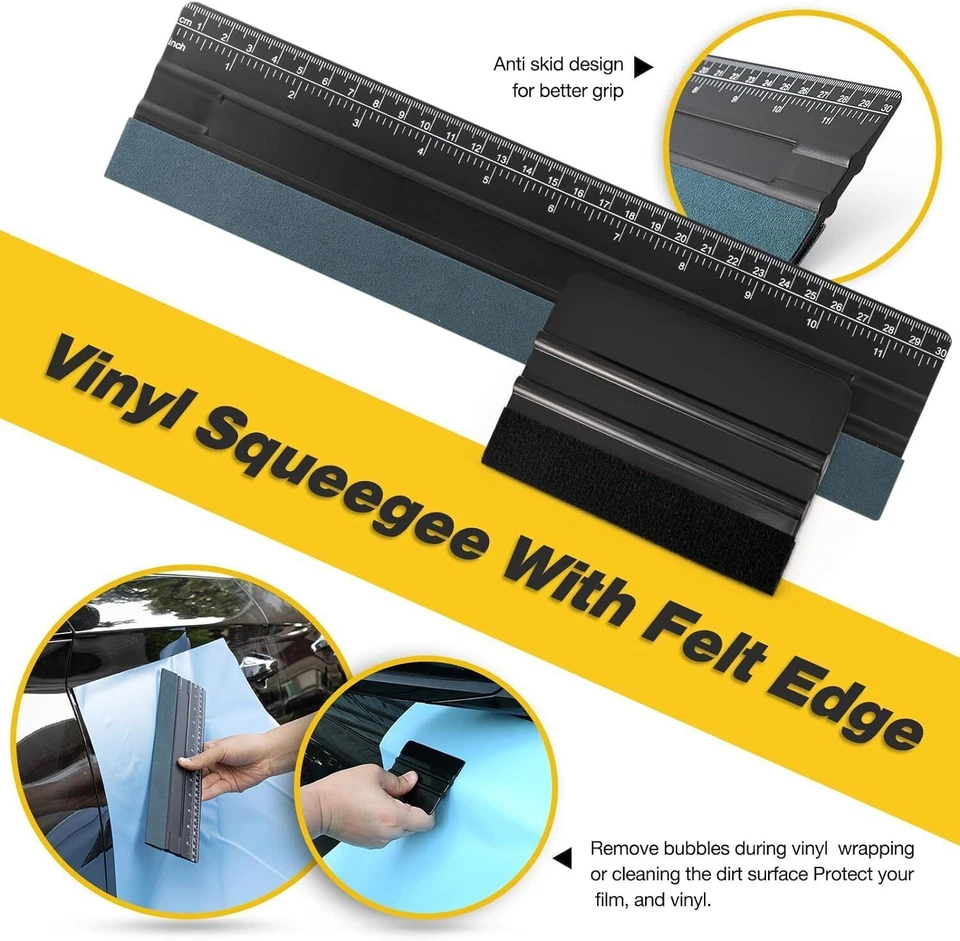 Herramientas de tinte para ventanas Kit de herramientas de tinte para envolver automóviles Limpieza de parabrisas Bulldozer Raspador Foto 4 de 4