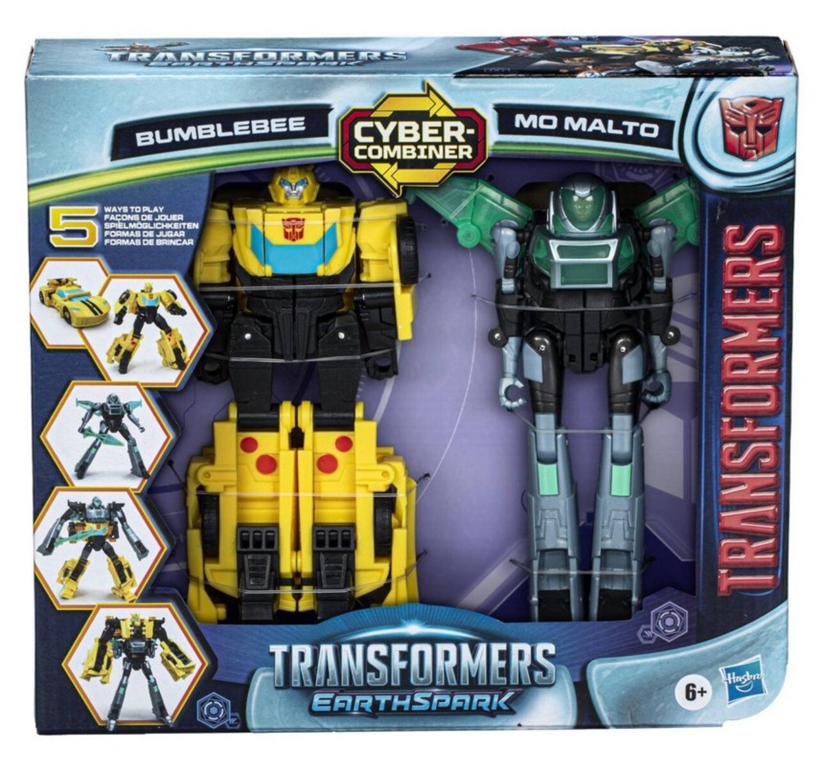 Hasbro Transformers Earthspark Cyber-Combiner Bumblebee & Mo Hasbro Transformers Earthspark Cyber-Combiner Bumblebee & Mo