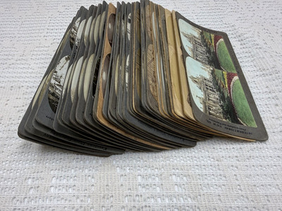 Vtg Lot 38 Stereoscope Cards 1895-1908 Variety Underwood Keystone Humor Kids