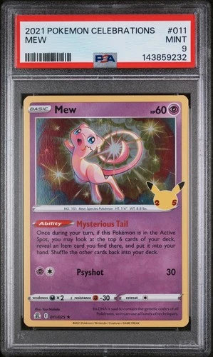 2021 POKEMON CELEBRATIONS #011 MEW PSA 9