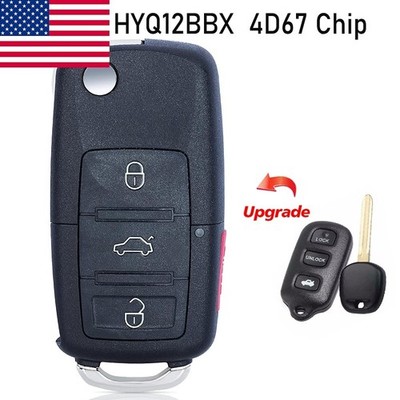 Upgraded Flip Remote Key Fob 4D67 HYQ12BBX HYQ12BAN for Toyota 4Runner Sequoia