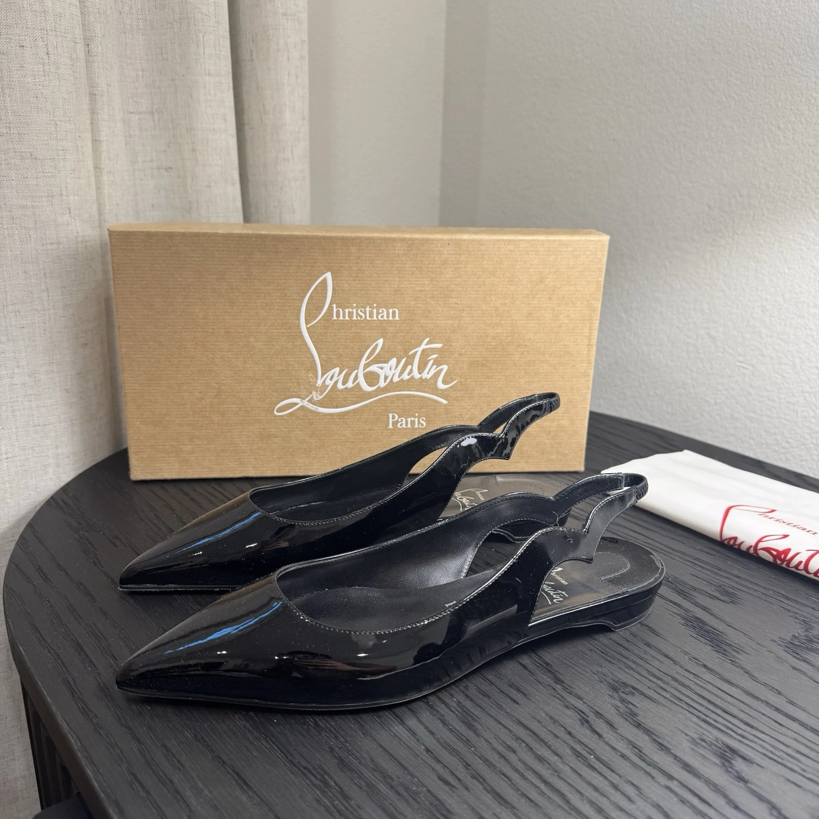 Christian Louboutin — Christian Louboutin Hot Chickita Sling Flat Patent Black 39
