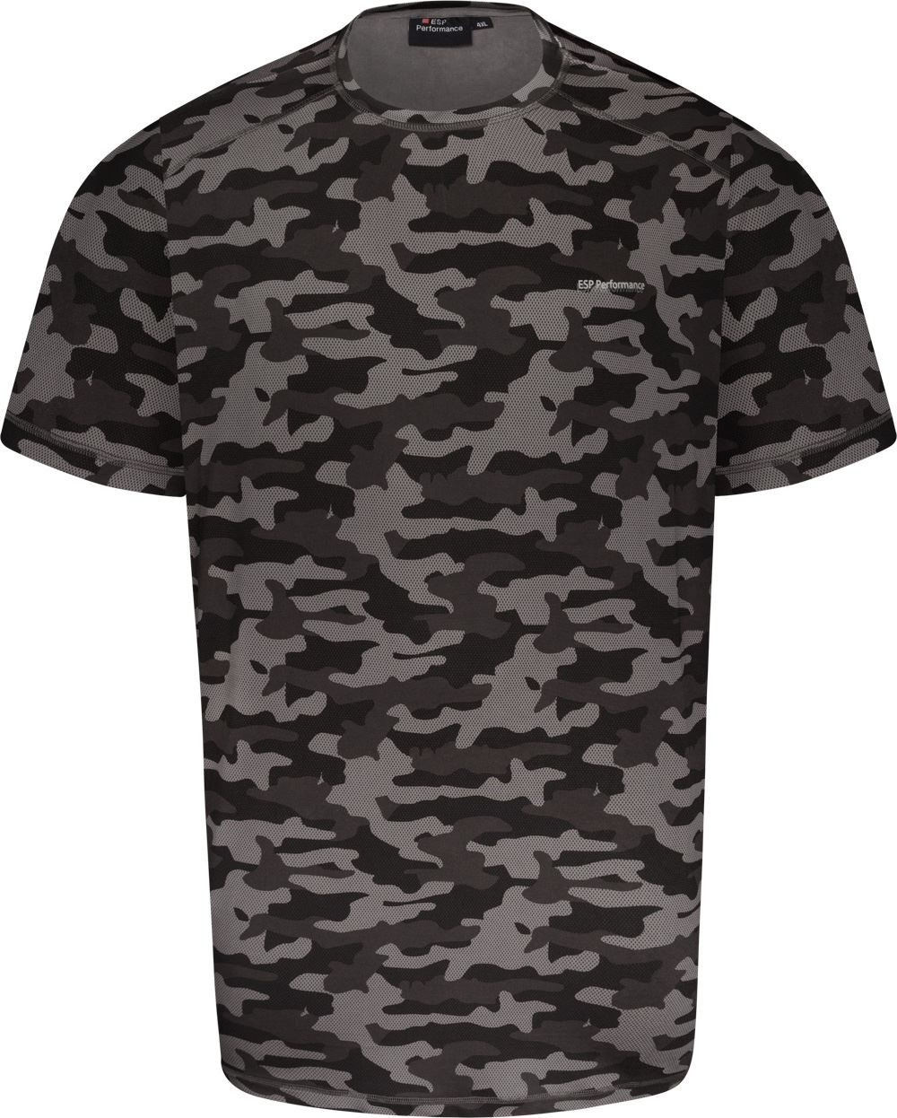 Espionage Performance Camouflage SS T-Shirt Black Charc 3XL 4XL 5XL 6XL 7XL 8XL