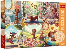 NEW Trefl Jigsaw Puzzle 100 Pieces 5 Ages Long Dachshund Day