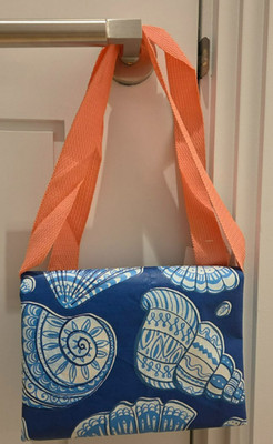 NWT Home Sense - Blue & White Seashells - Large Reusable Shopping Tote Eco Bag