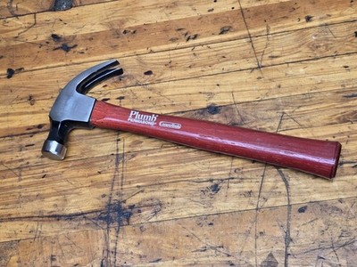 NEW Plumb Permabond 16oz Curved Claw Hammer Wood Handle 11-454 USA