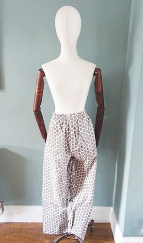 Vintage Mens Pajamas 1970s Keynote Green Mustard Geometric Patterned Unworn XL - Picture 7 of 23