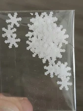 3D Christmas Snowflake Sequins Nail Art Sticker Glitter Metal Manicure White
