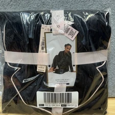 SALE NWT Victoria Secret Pant Black Pink Satin Pajama Set XS Extra Small $80