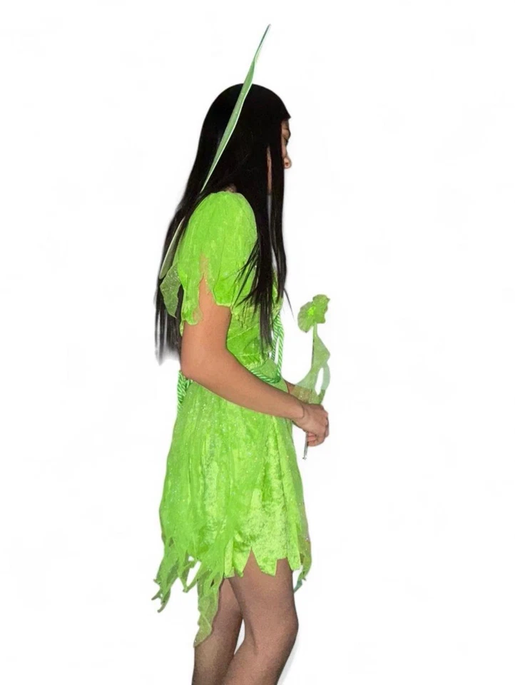 Disfraz Tinkerbell Fantasy Neverland Fairy de Fun World con alas. Talla S/M Foto 2 de 4