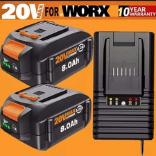 20V For WORX MAX Extend Lithium 6Ah Battery /Charger 20Volt WA3520 WA3525 WA3575