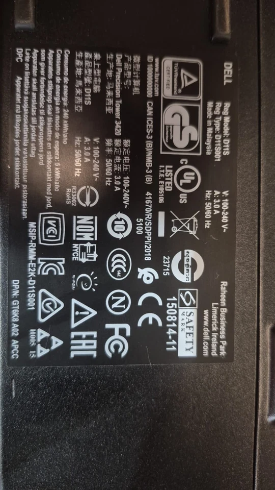 Dell Precision Tower 3420 SFF Intel i7 7700 3.60GHz 16GB/256GB 2.5 TB SSD Win 10 - Image 2 of 4