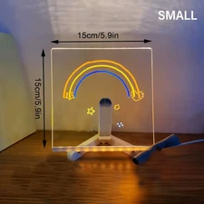 LED Note Board Night Light with Colorful 7 Pens DIY Acrylic Message Board Erasab