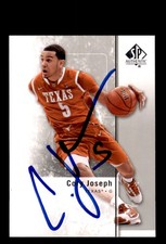 Signed Basketball Card Auto Cory Joseph 2011-12 SP Authentic #34 Texas Longhorns