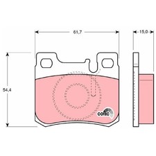 Satz Bremsbeläge 24516214 Bremsklötze hinten für Mercedes S-Klasse W126