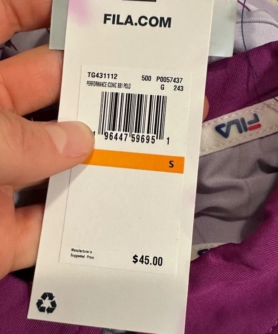 Polo de tenis para niñas Fila Performance Iconic BB1 - pétalo de orquídea / púrpura Foto 2 de 2