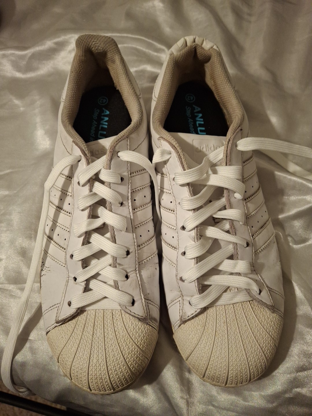 Mens Size 9.5 - adidas Superstar Footwear Triple White