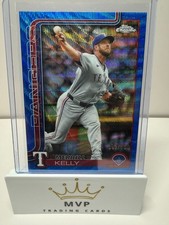 2025 Topps Chrome Update Merrill Kelly Blue Wave Refractor Rangers 092/150