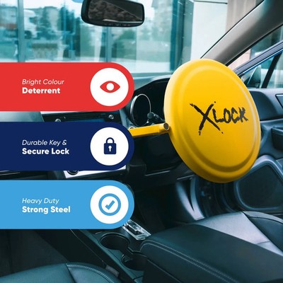 FULL FACE STEERING WHEEL LOCK CLAMP X LOCK SECURITY CAR VAN