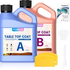Table Top Epoxy Resin, Crystal Clear Resin Epoxy Kit 32OZ with UV Resistant, ...