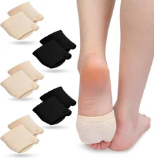 5 Pairs Cotton Peep Toe Mule Sandal Sock Non-Slip Covers Socks Women... 