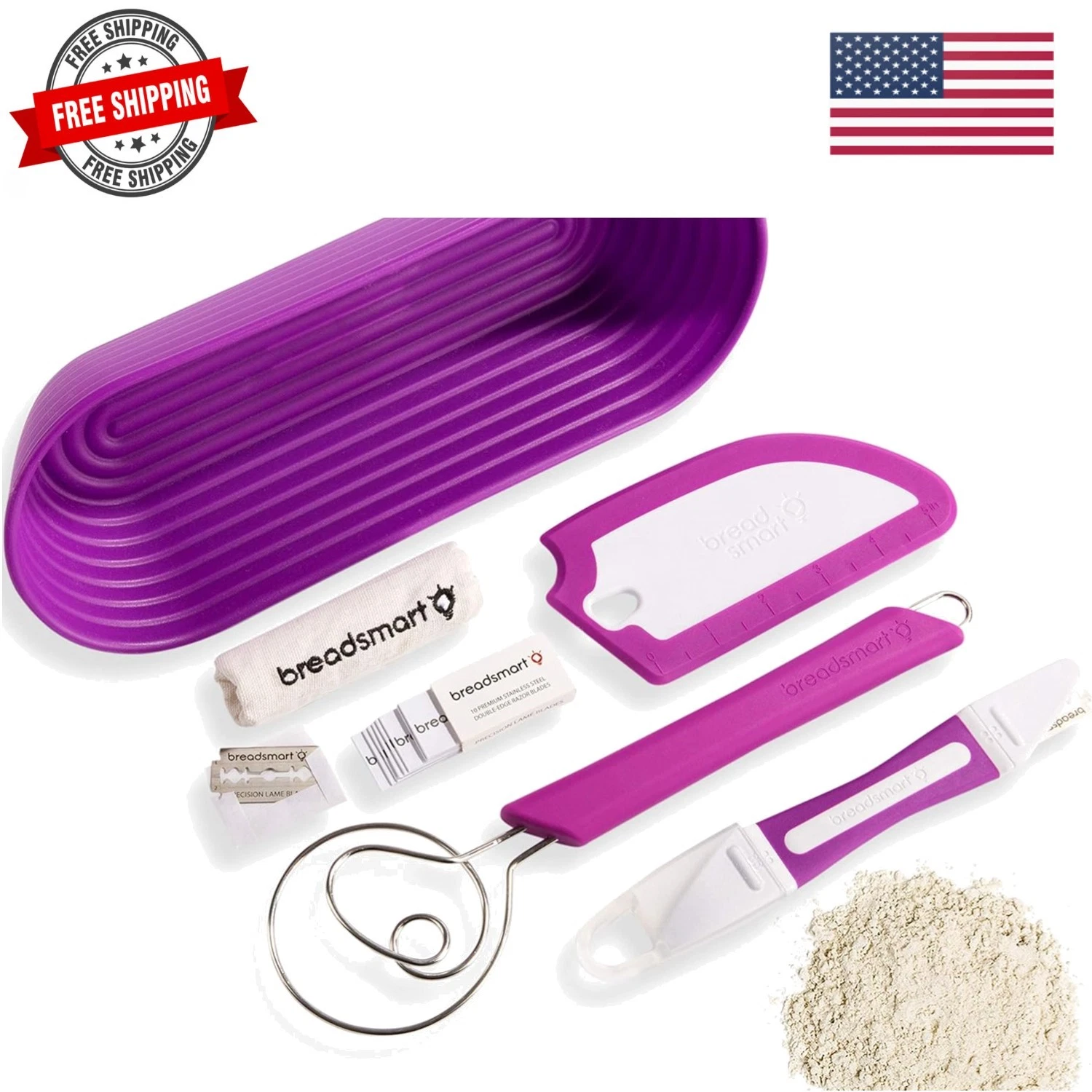 Artisan Bread Making Kit - 5PC Sourdough Bread Baking Supplies Set - Lame, Sc...