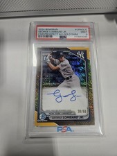 2024 Bowman George Lombard Jr Gold Shimmer Refractor Auto /50 PSA 9 - Yankees