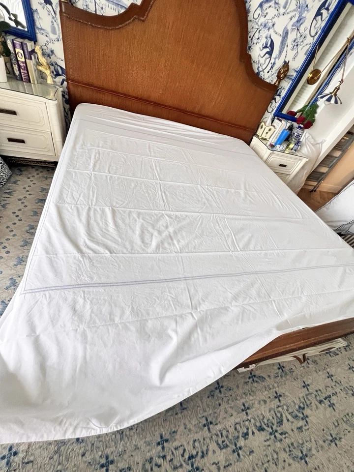 Edredón Hudson Park King + sábana plana Italia 100 % algodón egipcio percal italiano Foto 2 de 4