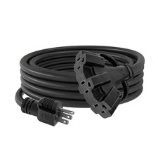 15FT 12/3 Outdoor Extension Cord with Multiple Outlets 12 Gauge 3 Outlet Heav...