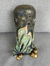 Large Amphora Austria Turn Teplitz Gres Bijou Vase With Chestnuts