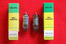 NOS 6AU6-WC 6136 M3622 EF94 PENTODE 1960s AMPEREX MATCHED PAIR TUBES NEW IN BOX
