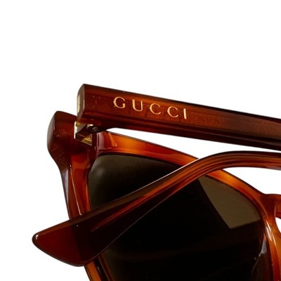 Gucci Brown Tortoiseshell Shell Acetate Women