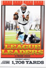 2025 Score League Leaders Ja'Marr Chase #2 Cincinnati Bengals NFL Football Card