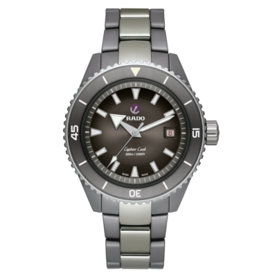 RADO ☆時計 New Rado Captain Cook High-Tech Ceramic Diver Gray Dial Men's