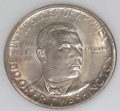 1946  NGC MS65 BOOKER T. WASHINGTON 50C Silver Commemorative Certified / Graded