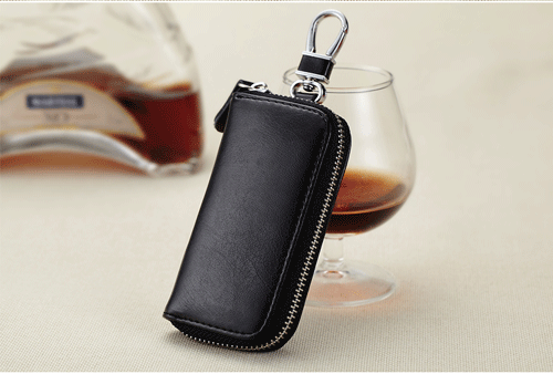 Multifunctional Genuine Leather Car Key Case Wallet Card Holder For Men Women - Bild 17 von 28