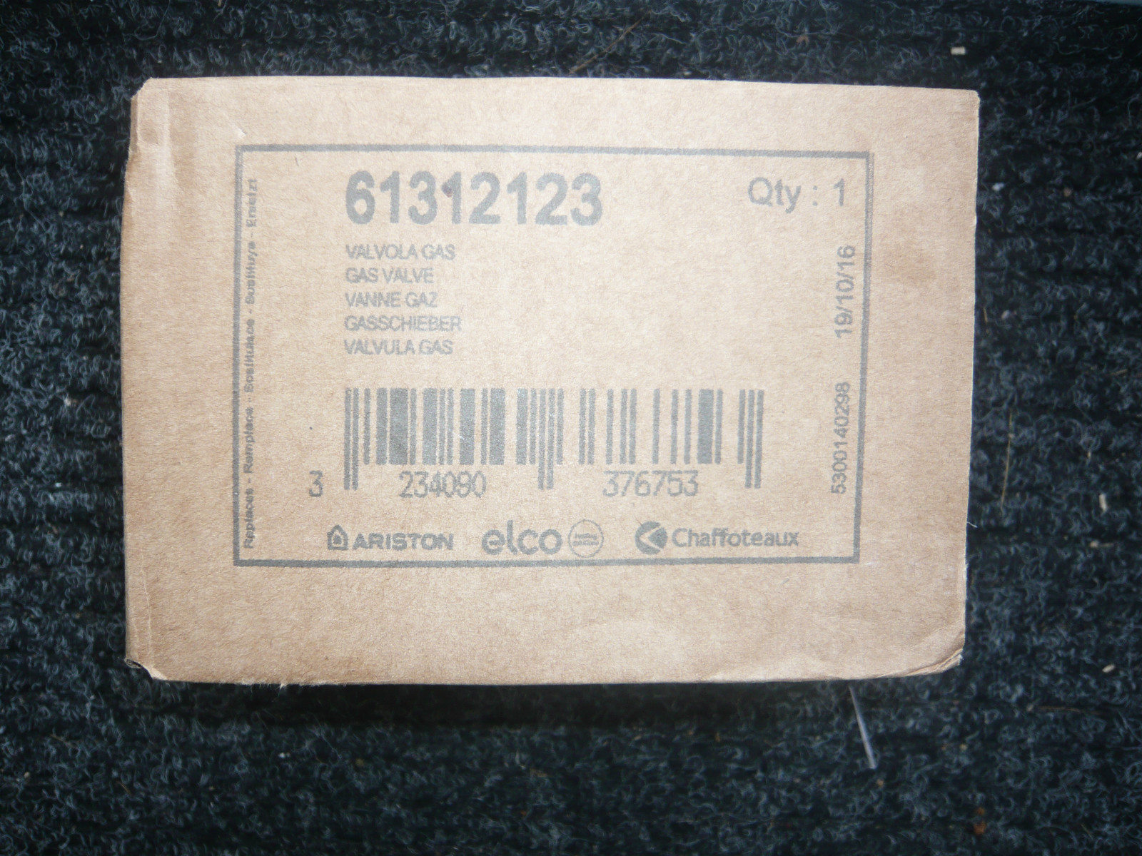 CHAFFOTEAUX 61312123 GAS VALVE