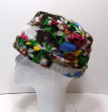 CAT FLEECE ROLLED BRIM WINTER HAT THERMAL STRETCHY WARM h88cr