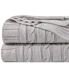 Cotton Cable Knit Bed Blanket High Quality Soft Warm Throw Blanket 20 Colors