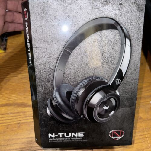 Brand New Monster N-Tune High Performance On-Ear Headphones Black (128450-00) - Afbeelding 1 van 3